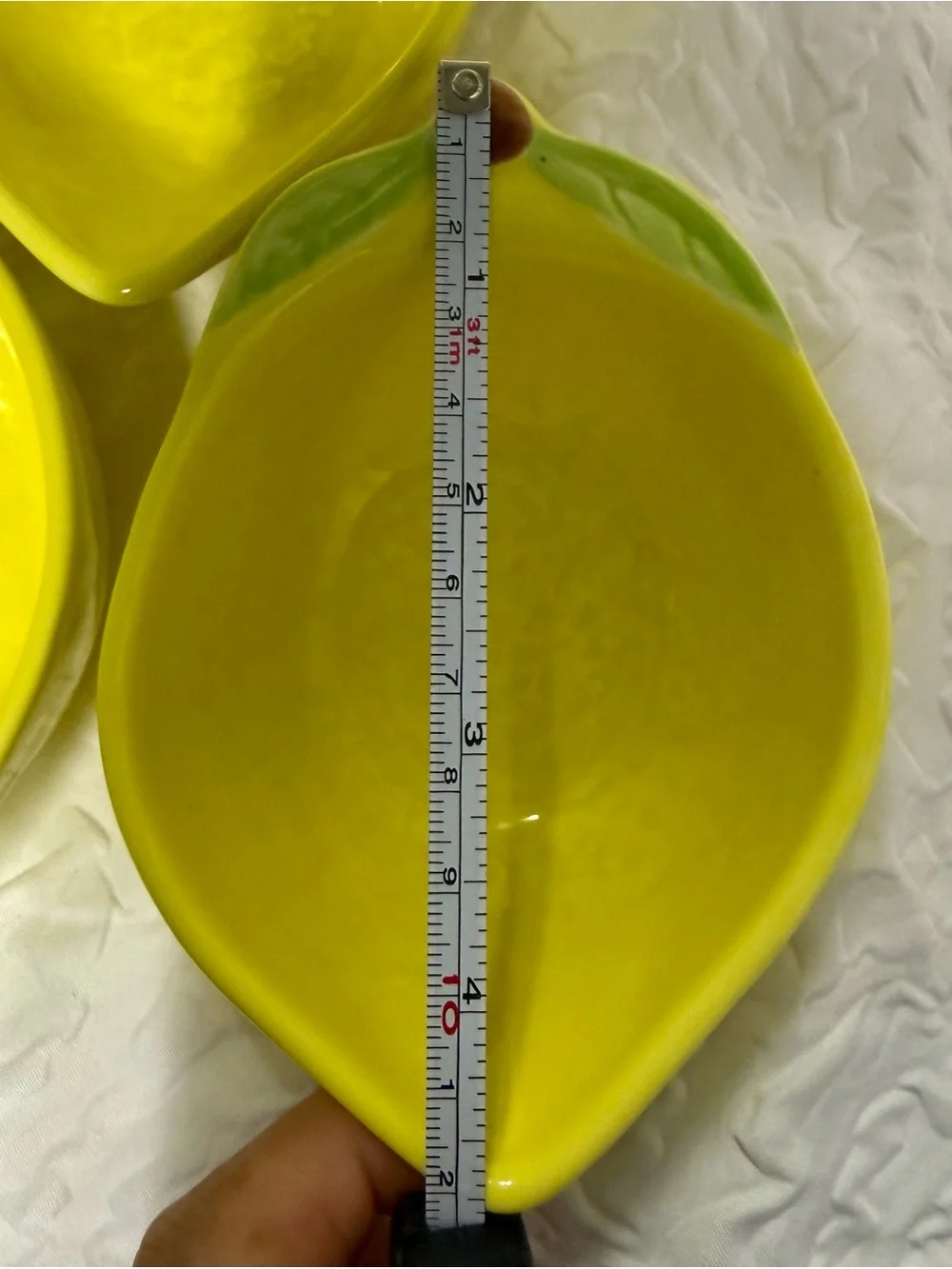 Bright Yellow Ceramic Serving Bowls - Set of 3